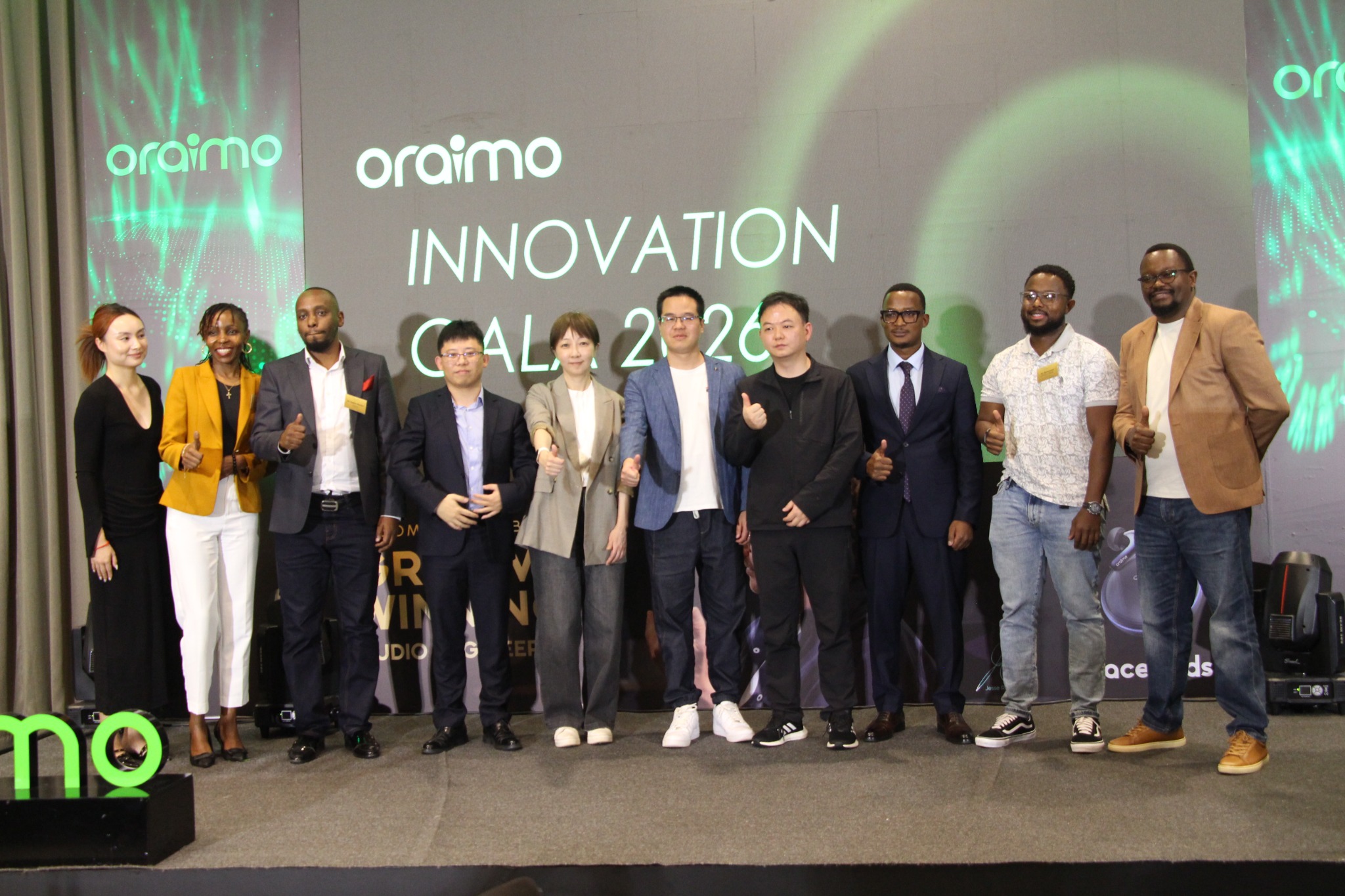 Oraimo products displayed during a launch event in Nairobi
